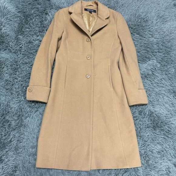 Kenneth Cole Reaction Wool Trench Coat Size 6 - Picture 1 of 9